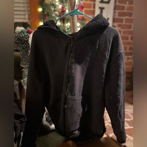 Black and grey reversible PINK sweatshirt